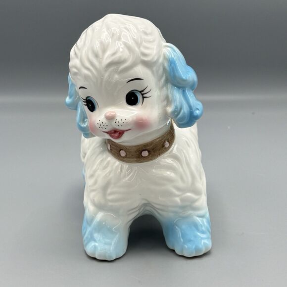 1961 Inarco E403 Blue Sheep Lamb Puppy Planter Japan Nursery Anthropomorphic - Picture 14 of 14
